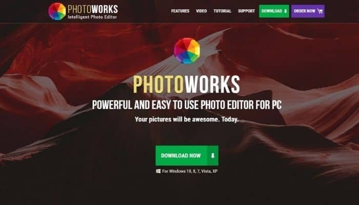 a screenshot of photoshop alternatives photoworks download page