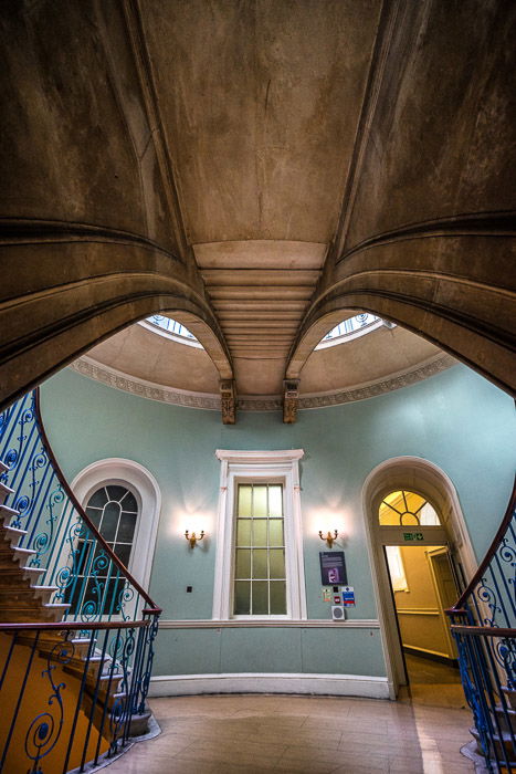 Image of Somerset House London interior with wide angle distortions