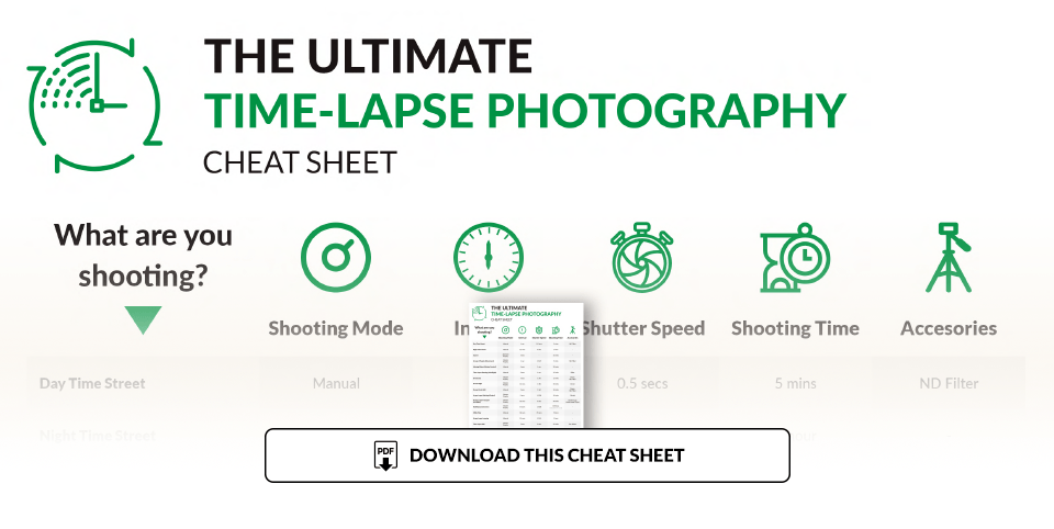 Illustration for time-lapse photography cheat sheet