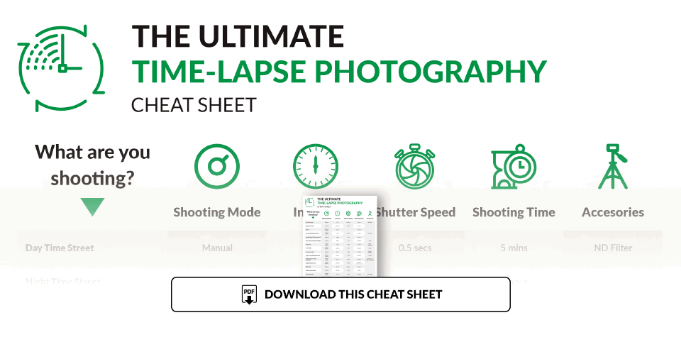 Illustration for time-lapse photography cheat sheet