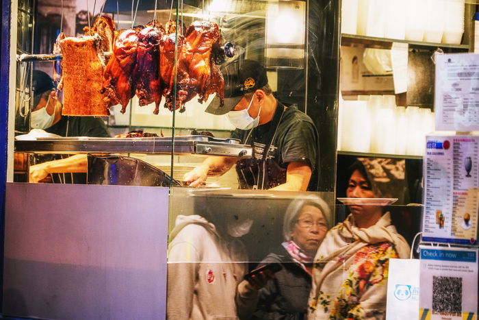 Fotografia de rua da noite Chinatown