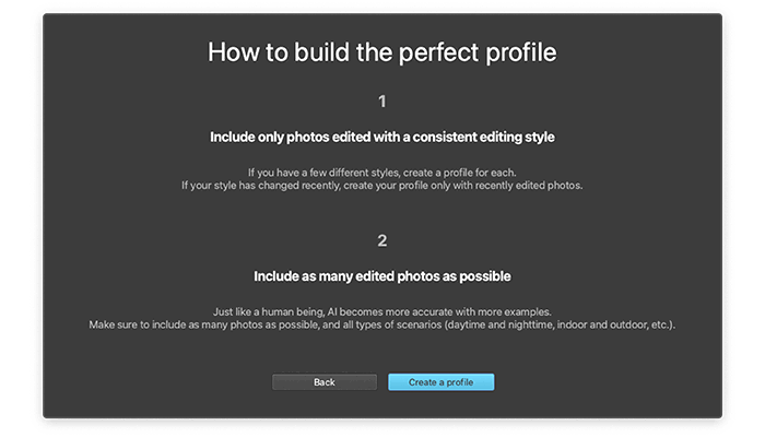 ImagenAI How to build the perfect profile