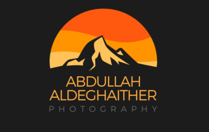 Abdullah Aldeghaither logo using a mountain landscape to reflect his expertise