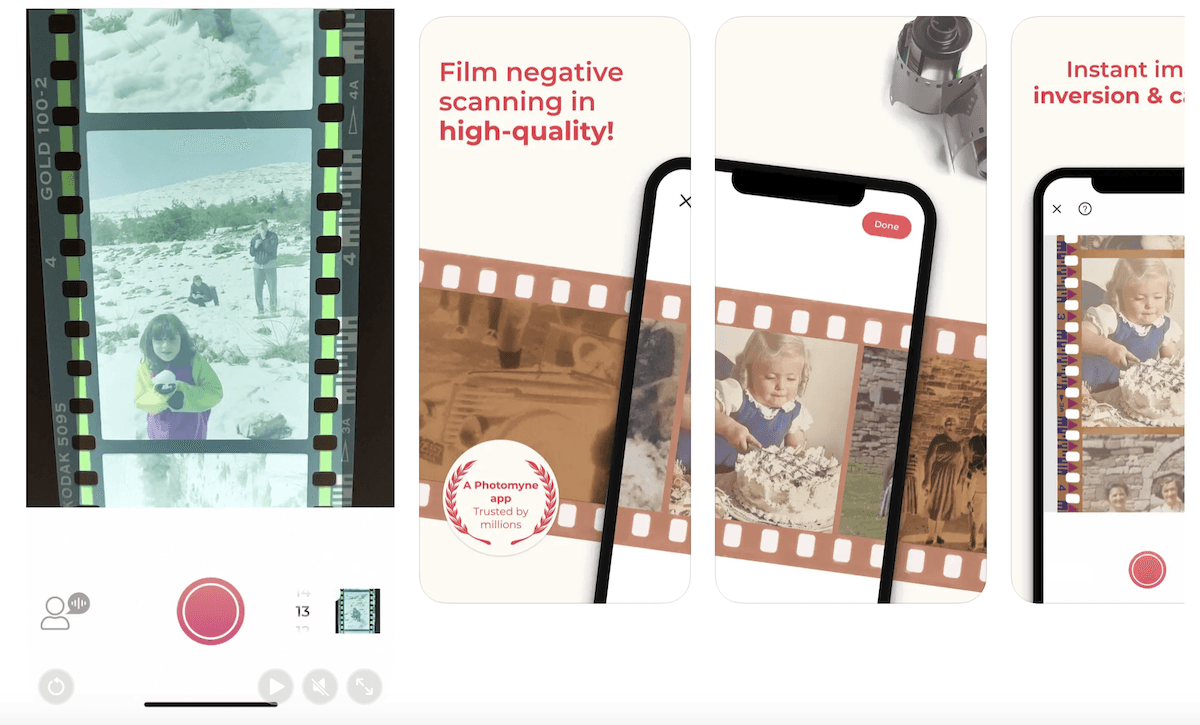Screenshot of FilmBox by Photomyne photo scanner app