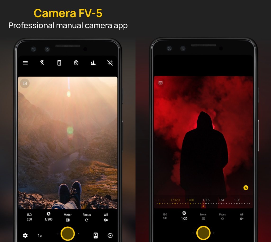 best camera app for android: advert for the Camera FV-5 professional manual camera app