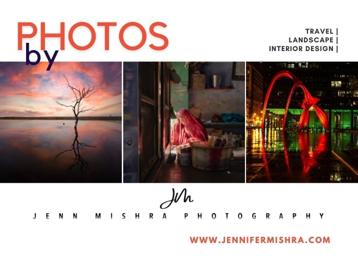 canva review: Poster designed and created in Canva for Jenn Mishra photo exhibit
