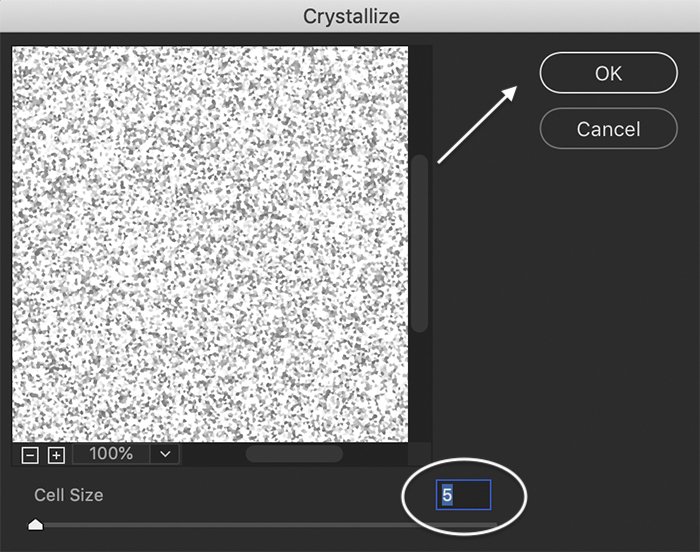 glitter texture in photoshop: Photoshop screenshot filter crystallize