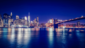 城市景观摄影:纽约市区夜景