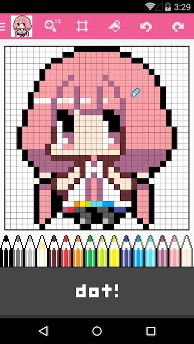 Screenshot of dotpict drawing app for Android