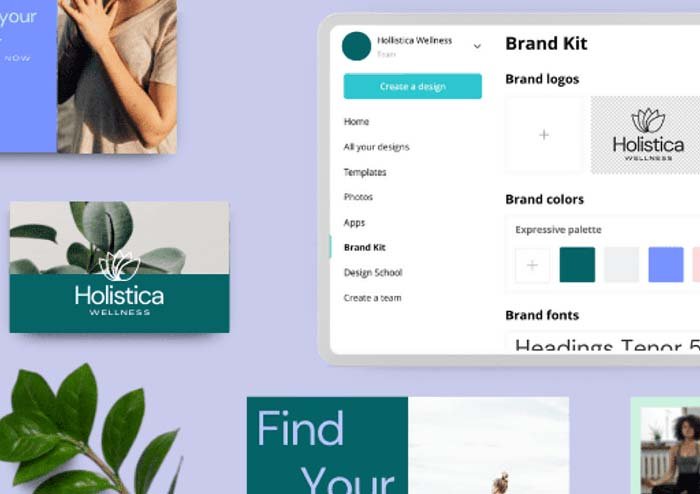 Canva screenshot brand kit advertisement
