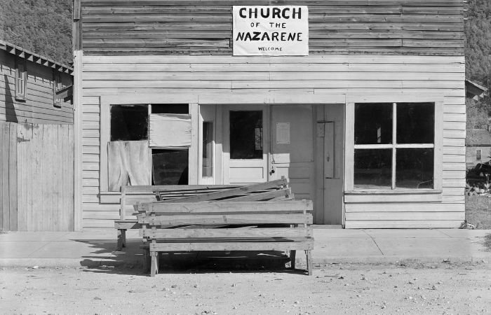 Photo of a church of the Nazarene by one of the famous architectural photographers, Walker Evans