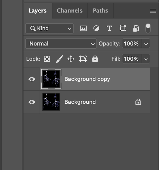 Screenshot of layer panel for kaleidoscope effect in Photoshop