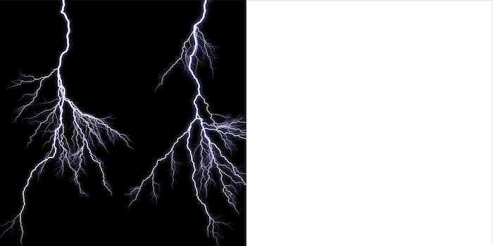 Lightening image with empty whites square for kaleidoscope effect in Photoshop