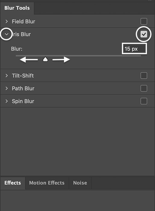 Screenshot of gallery workspace for Blue tools in Photoshop