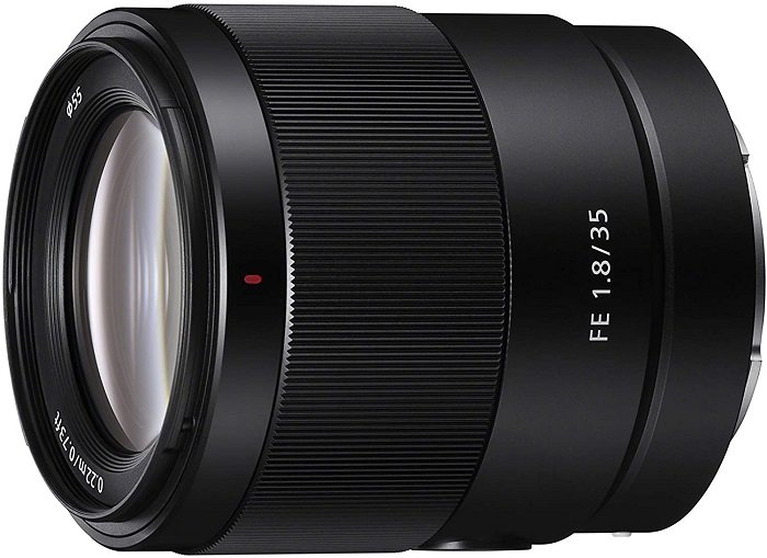 best sony fe lenses: product photo of the Sony FE 35mm F1.8 Prime Lens