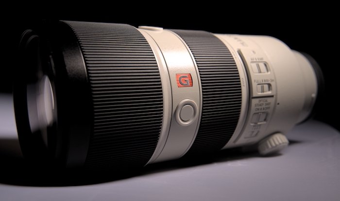 Lens Abbreviations on a Sony G-series telephoto lens