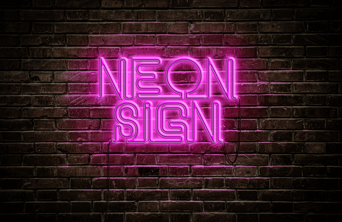 neon sign font