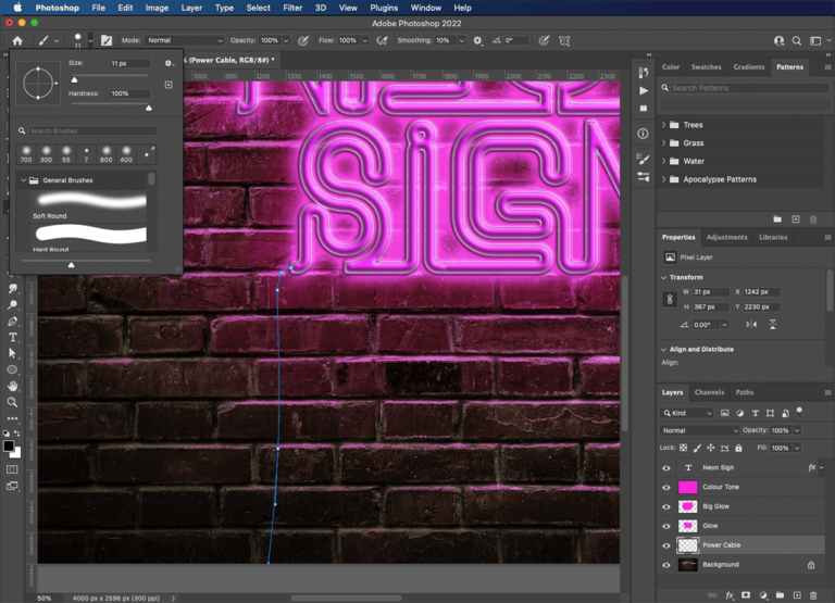 How to Make a Neon Sign in Photoshop (Step by Step)