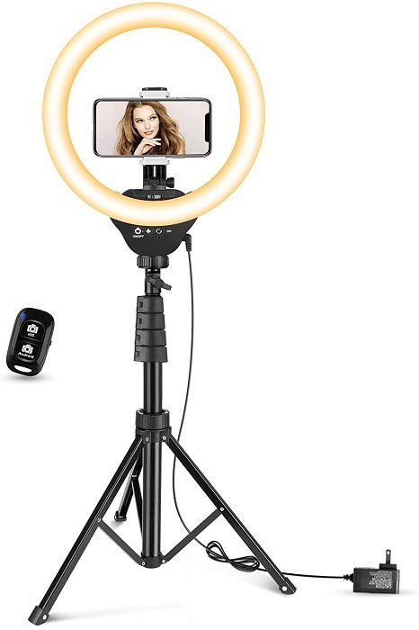 gifts for photographers: product photo of the Aureday 30.5cm Selfie Ringlight with Stand