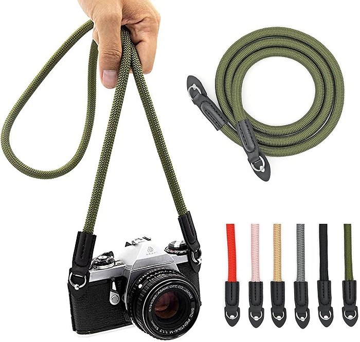 gifts for photographers: product photo of the Eorefo Rope Camera Strap