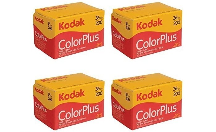 gifts for photographers: product photo of four boxes of Kodak Color Plus 200 35mm film