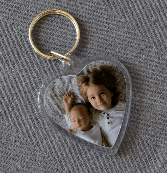 Personalized key ring with picture of children for photo gift ideas