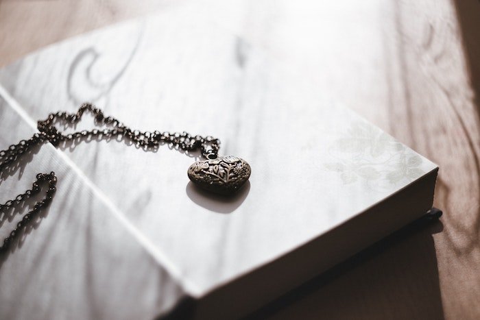 Intricately designed heart-shaped locket for photo gift ideas