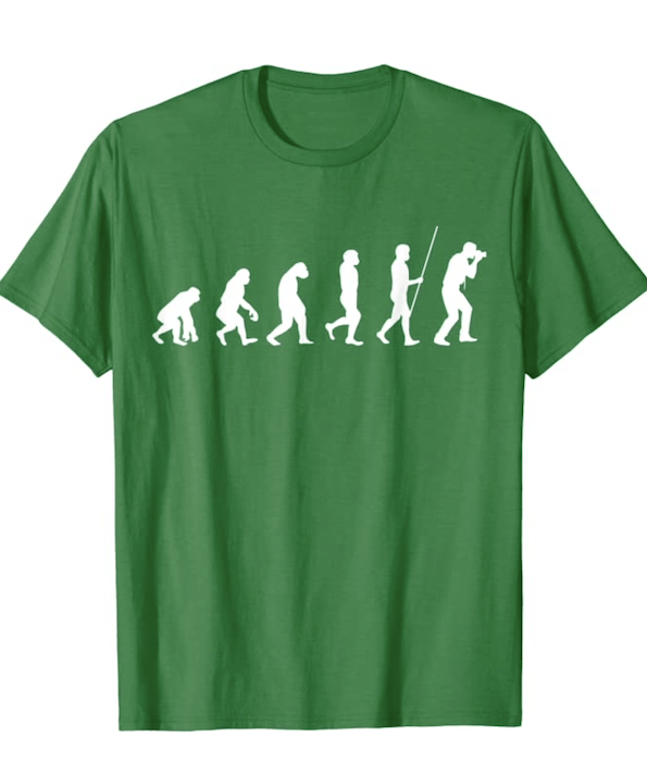 Photography t-shirts design of photographer's evolution