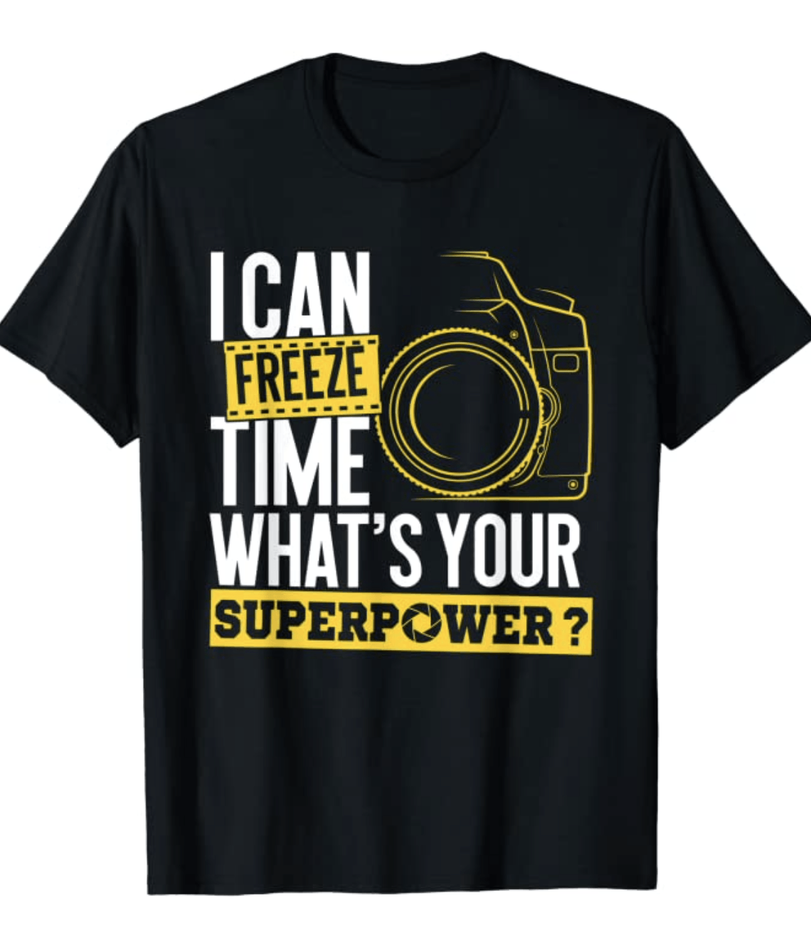 Photography t-shirts design of freezing time superpower 