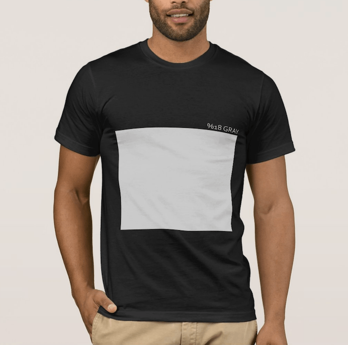 Photography t-shirts design with grey card