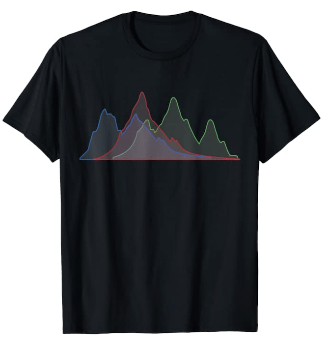 Photography t-shirts design with histogram
