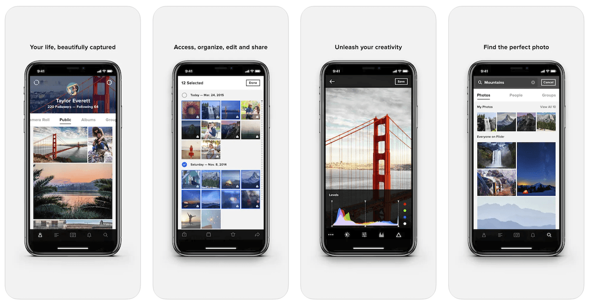 Screenshot of Flickr one of the best photography apps