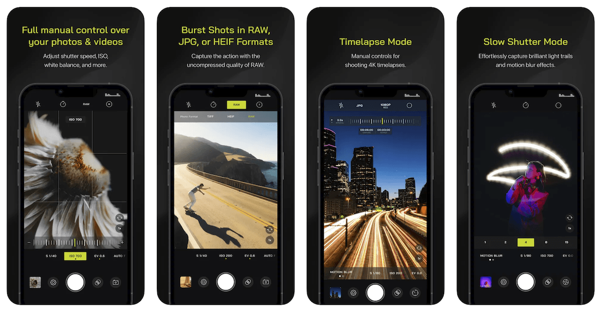 Screenshot of Pro Camera by Moment one of the best photography apps