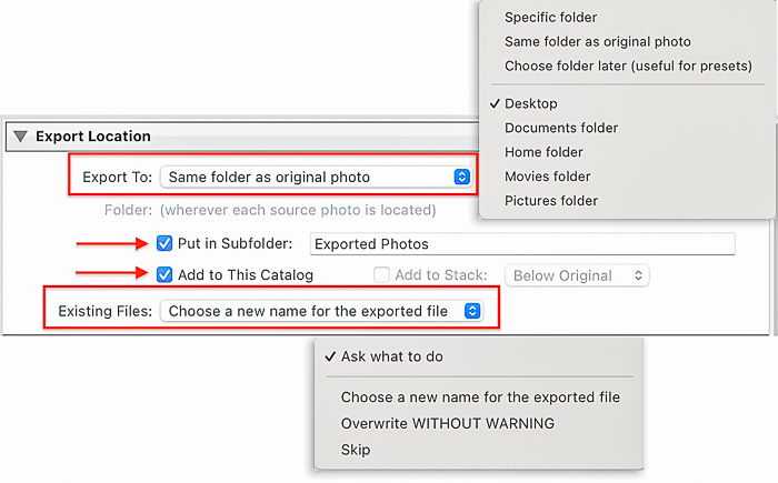 best export settings for lightroom classic