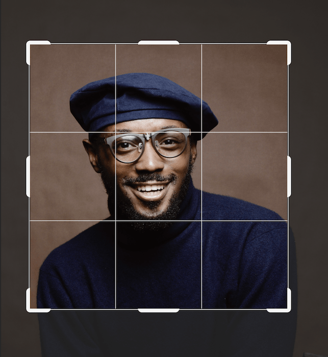 Using crosshairs in photoshop to center the portrait