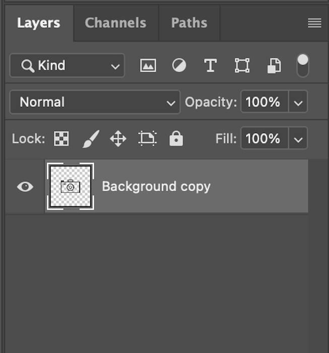 Photoshop Layers panel with a watermark logo