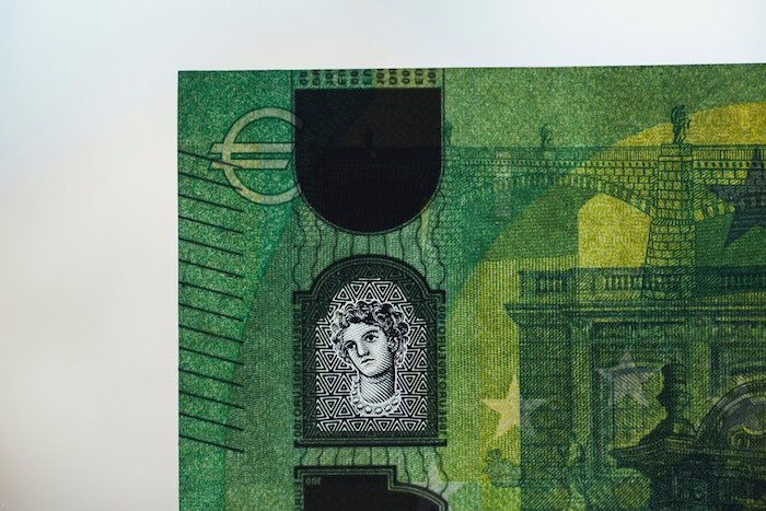 Image of currency, euro note, to show the most common form of a watermark