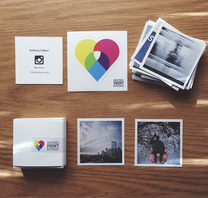 Photography prints as business cards