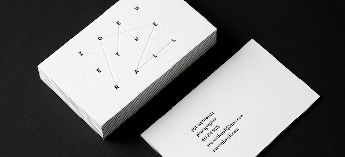 simple and elegant black and white card design for photographers