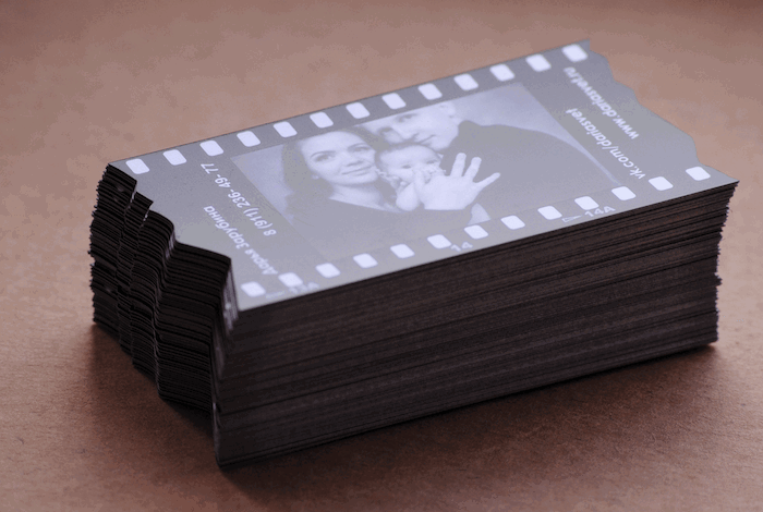 unique photography business cards