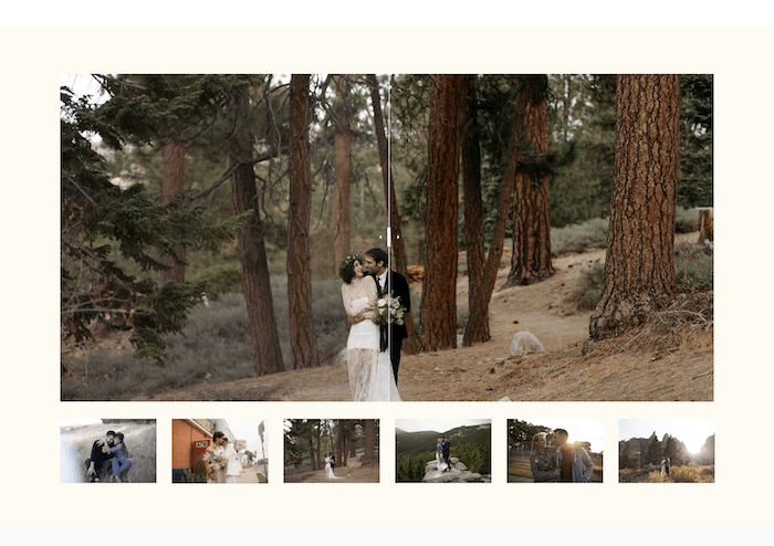 Screenshot of LKO website with Sierra wedding presets for Lightroom