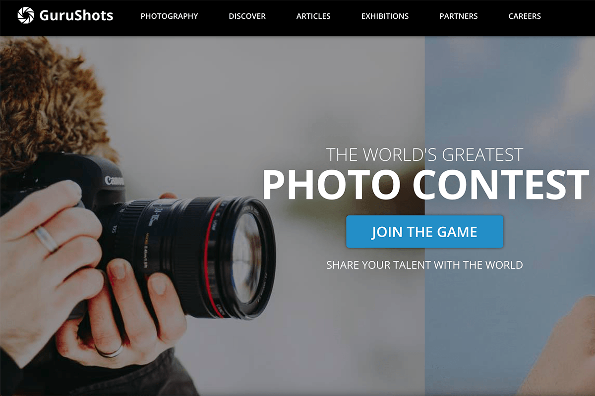 Guru Shots website for daily photo competitions