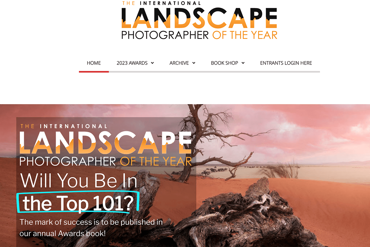 International Landscape Photographer of the Year website for photography contests