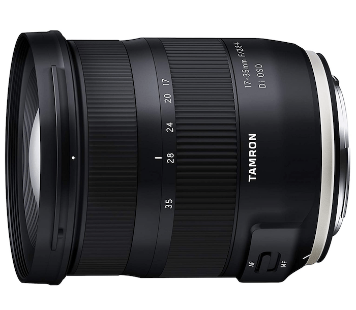 Tamron f/2.8-4 lens with a focal length of 17-35mm