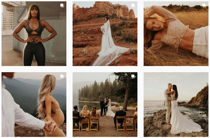 Six wedding and portrait photos from Jordan Voth, a famous modern photographer