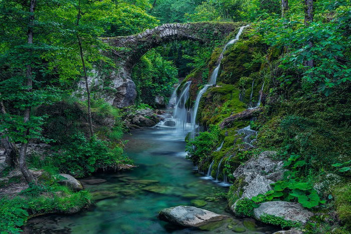 Picture of stone bridge over a small river