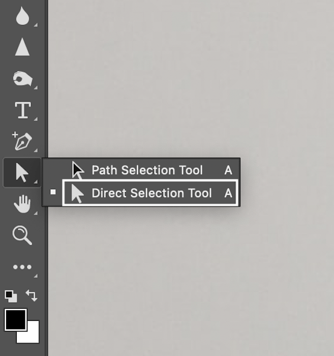 Direct Selection tool in Photoshop toolbar