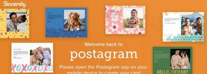 screenshot of postagram instagram printing apps