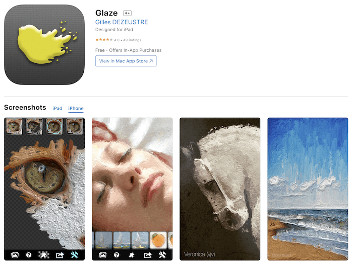 Glaze, an app turn a photo into a painting