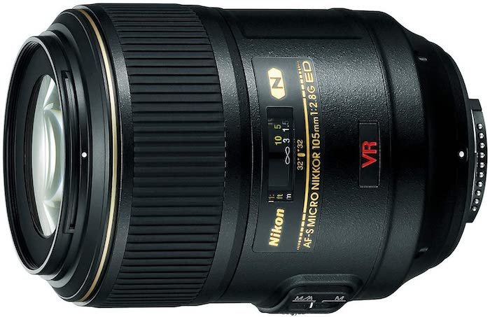 A picture of a Nikon AF-S VR Micro-Nikkor 105mm f/2.8G IF-ED macro lens